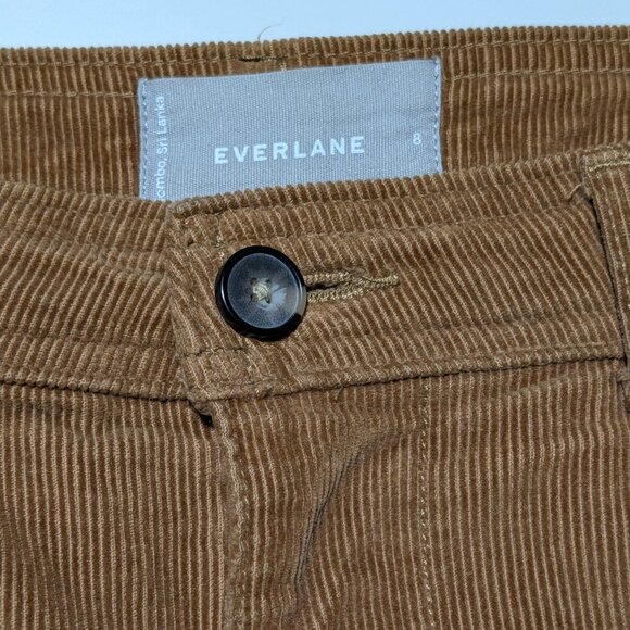 Everlane The Corduroy Wide Leg Pants Brown Sz 8 Womens Trousers Toasted Coconut - Picture 2 of 7